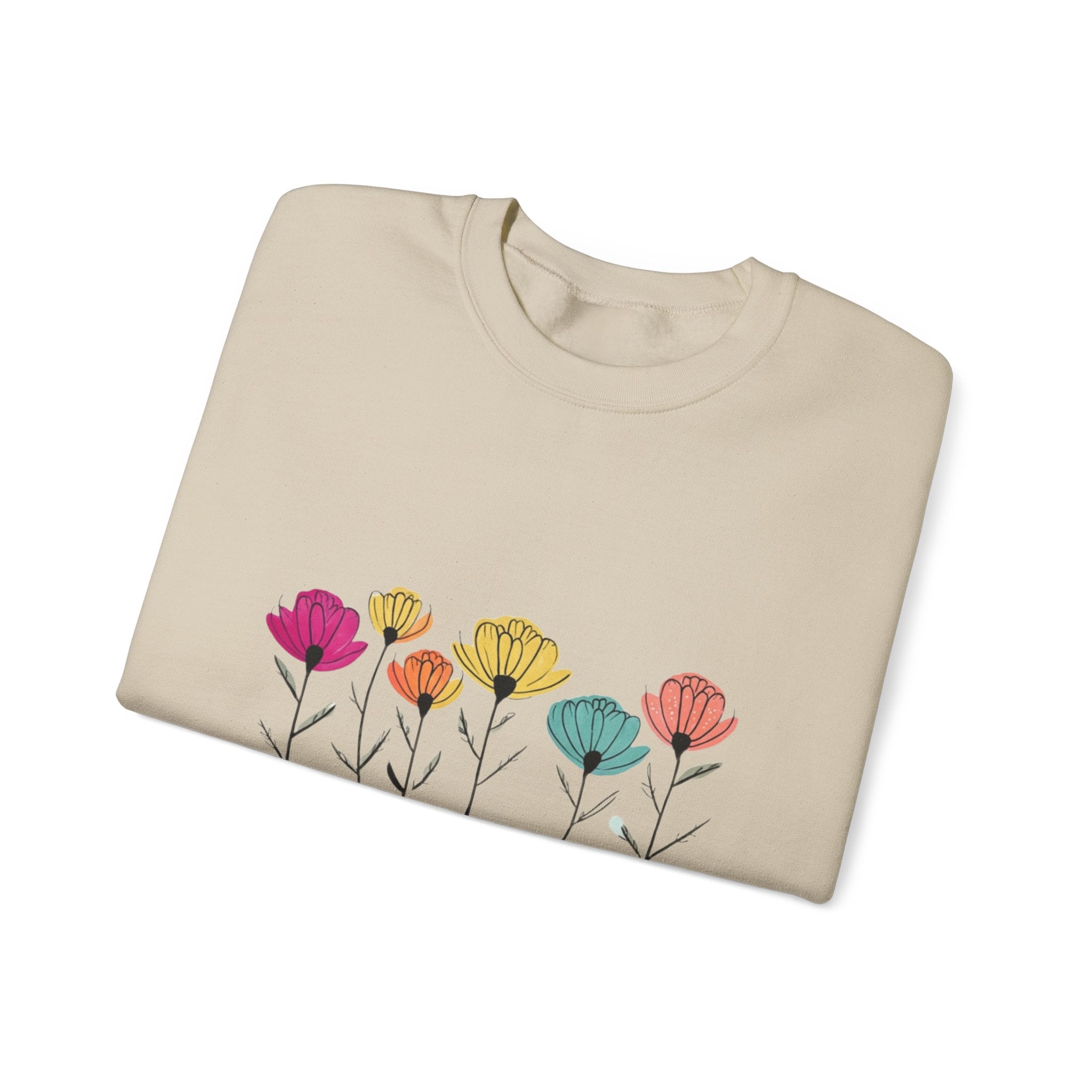 Floral Momma Crewneck Sweatshirt - Cozy Unisex Heavy Blend for Moms