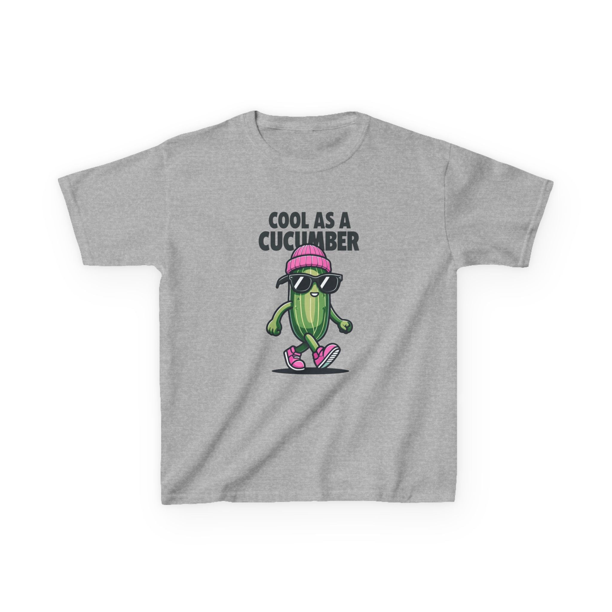 Cool as a Cucumber Kids Tee, Funny Kids Shirt, Cute Graphic Tee, Summer Wear,