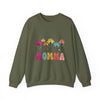 Floral Momma Crewneck Sweatshirt - Cozy Unisex Heavy Blend for Moms