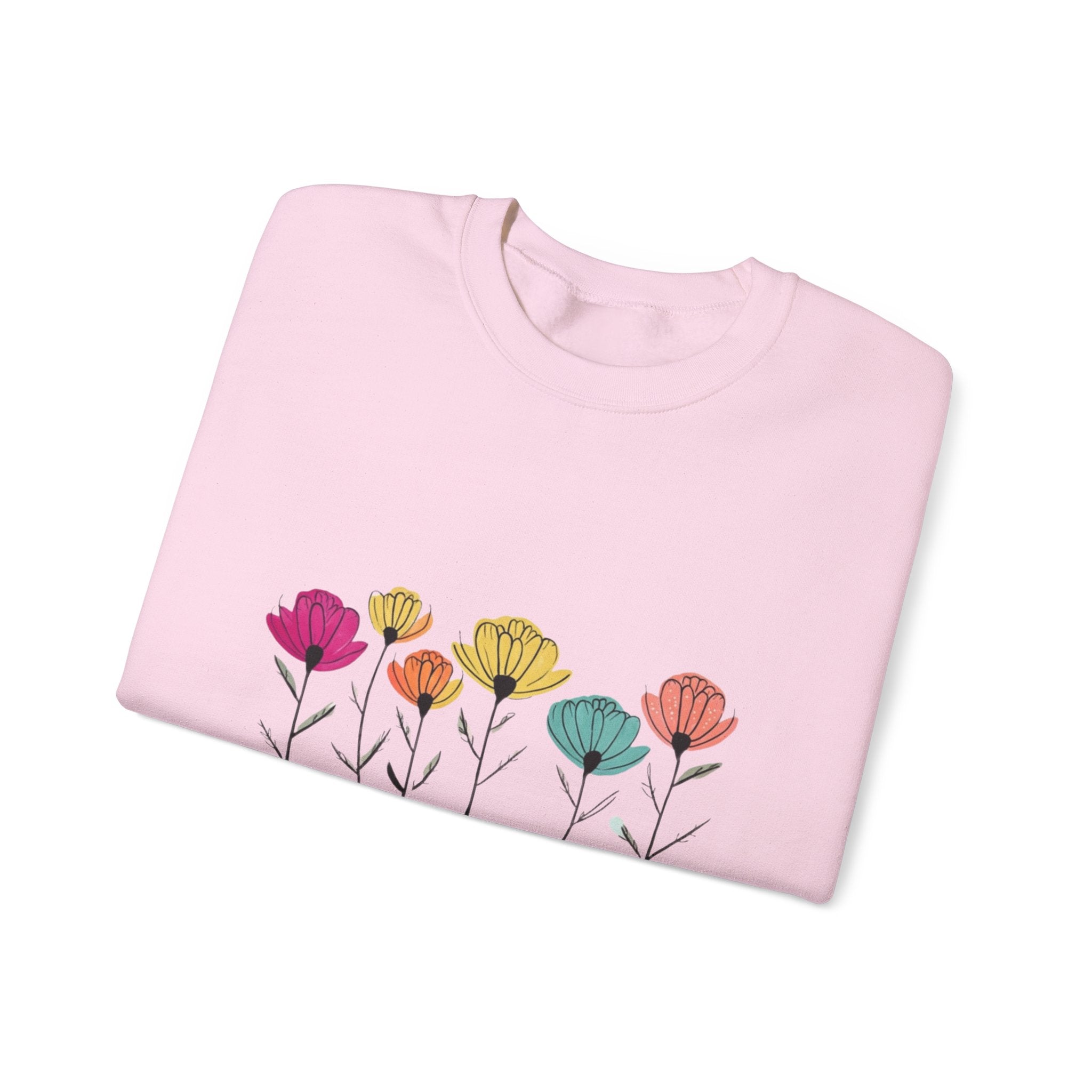Floral Momma Crewneck Sweatshirt - Cozy Unisex Heavy Blend for Moms