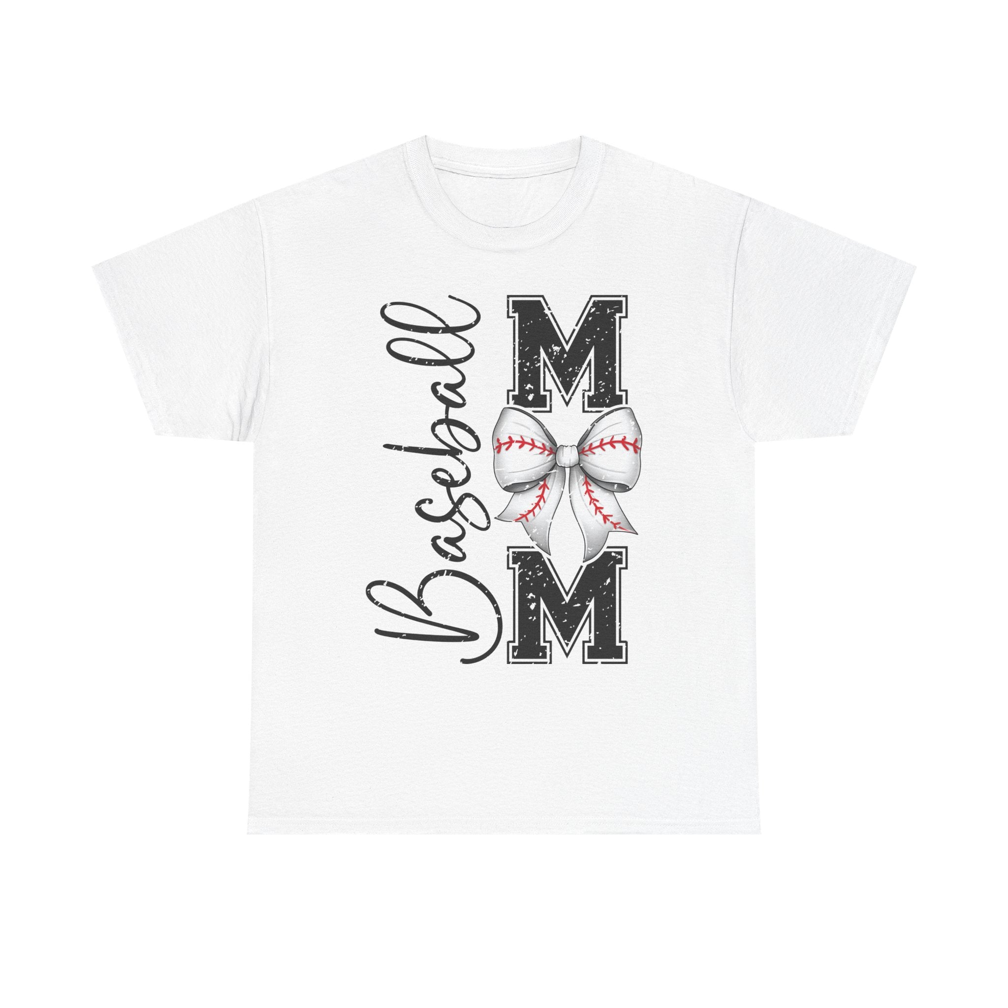 Baseball Mom Tee with Bow Design