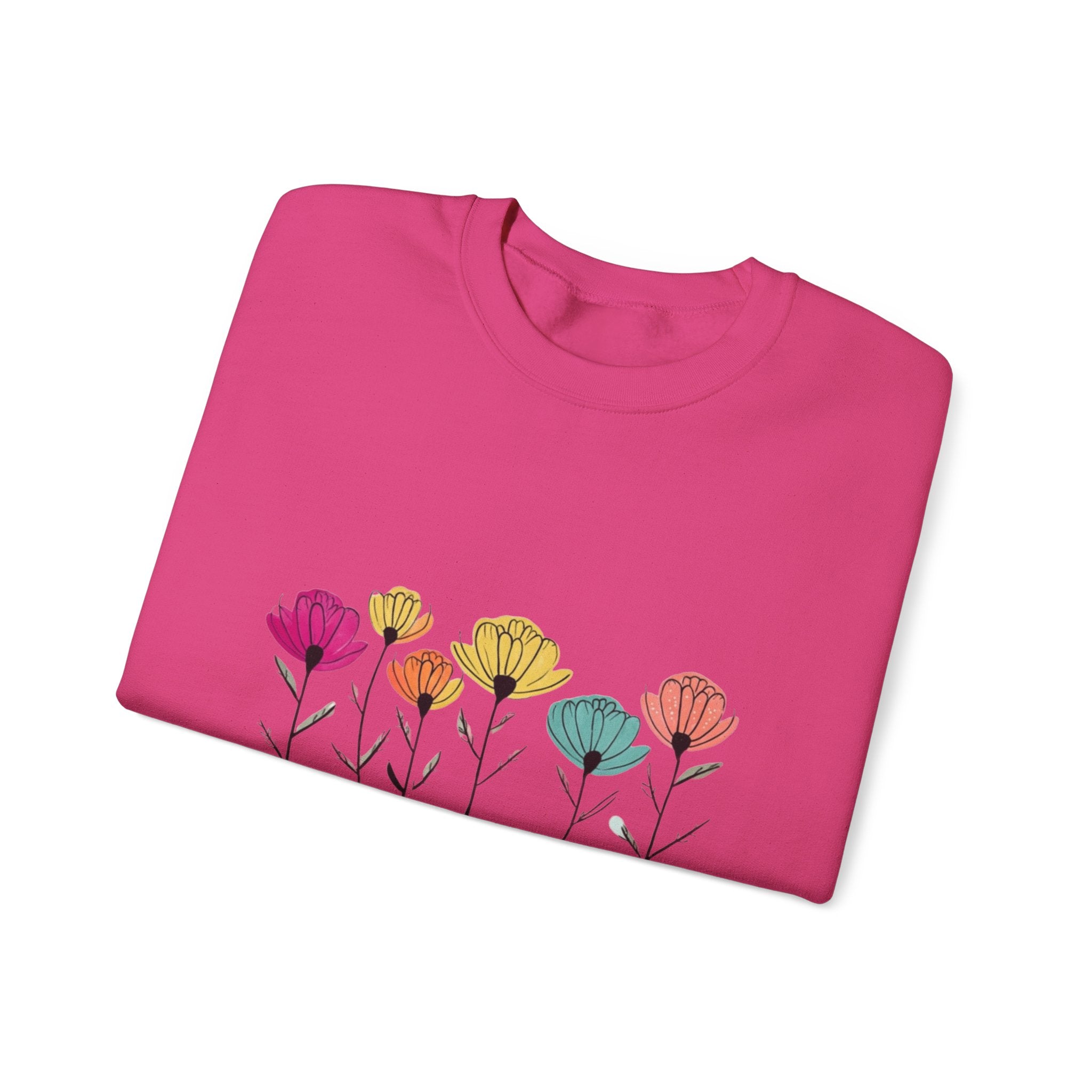 Floral Momma Crewneck Sweatshirt - Cozy Unisex Heavy Blend for Moms