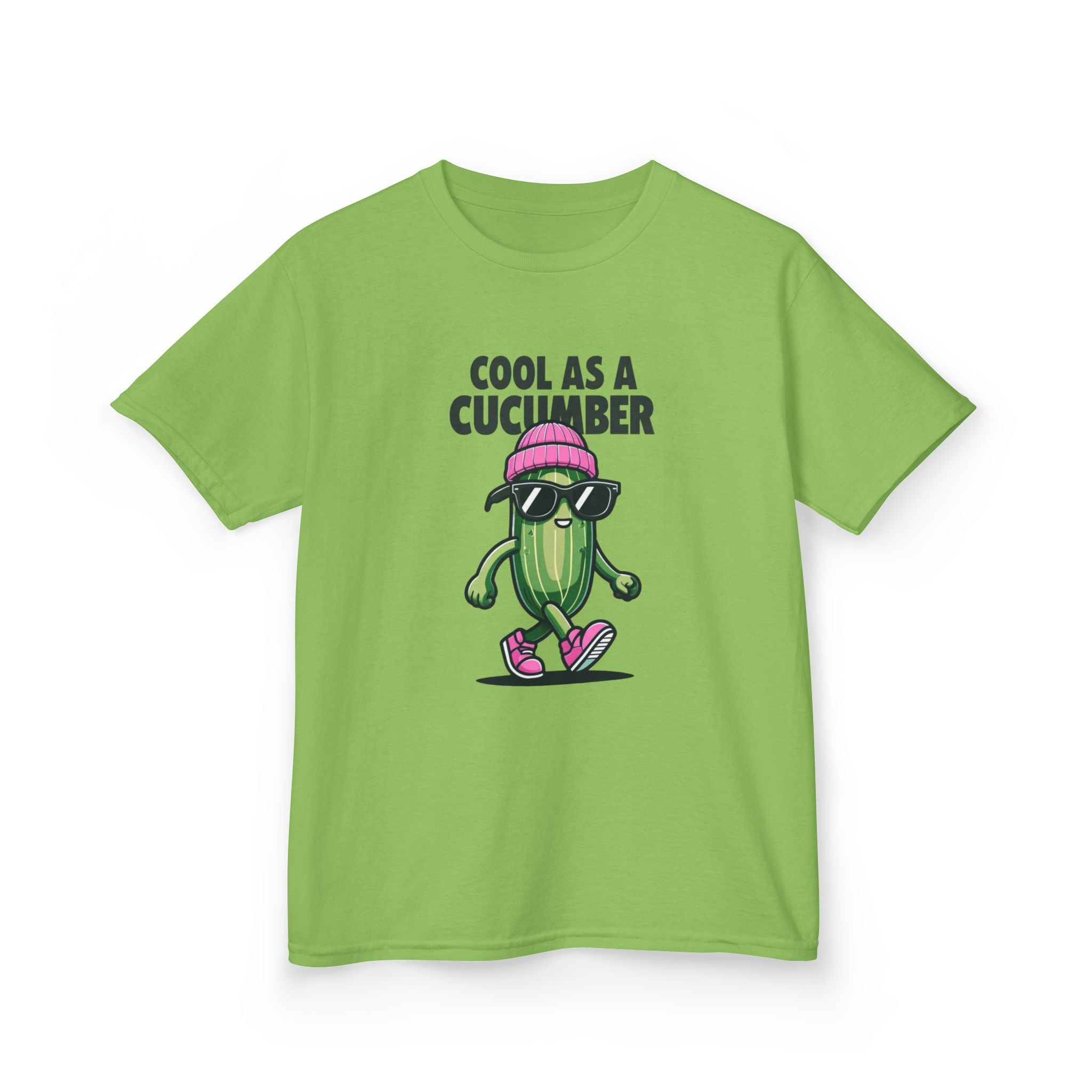 Cool as a Cucumber Kids Tee, Funny Kids Shirt, Cute Graphic Tee, Summer Wear,