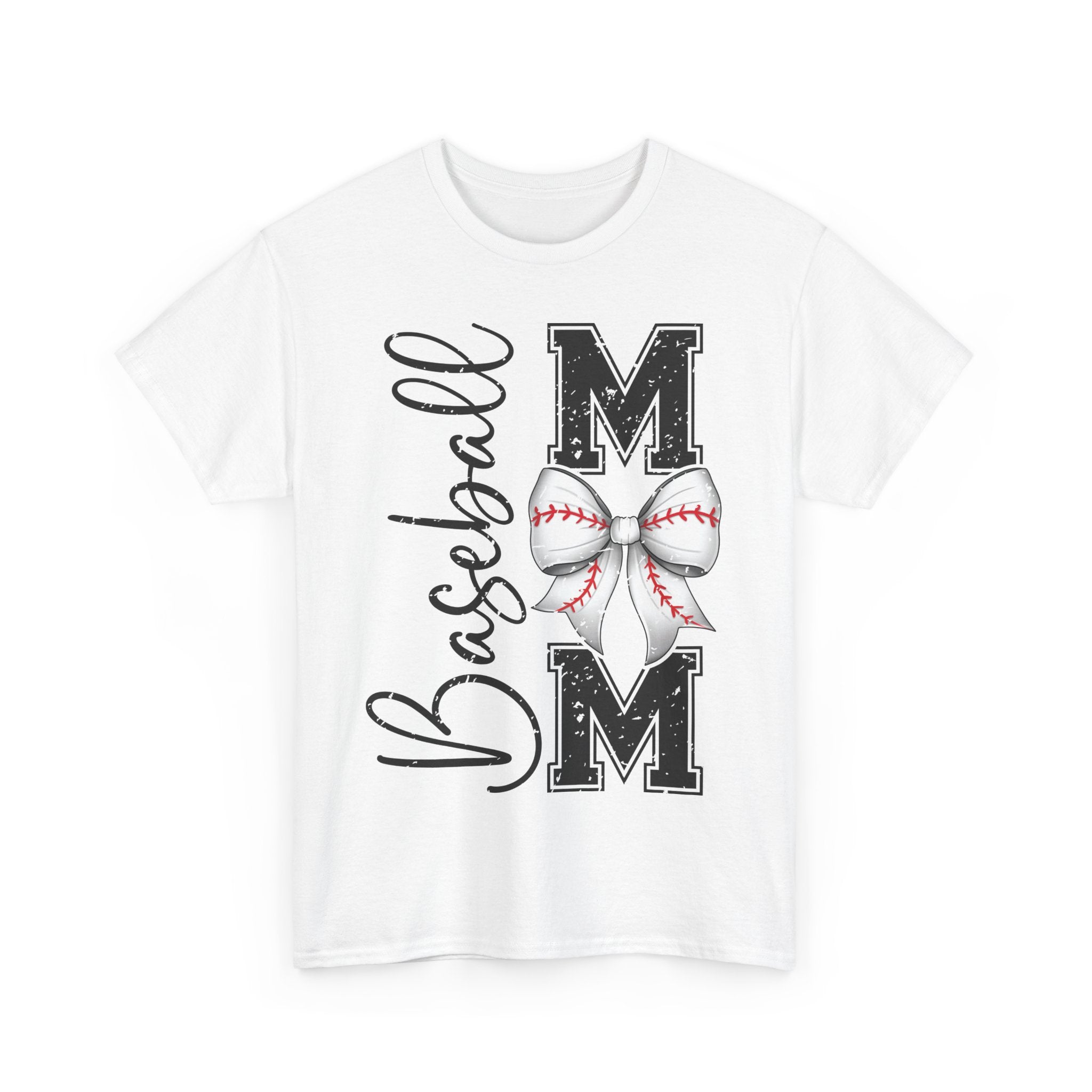Baseball Mom Tee with Bow Design