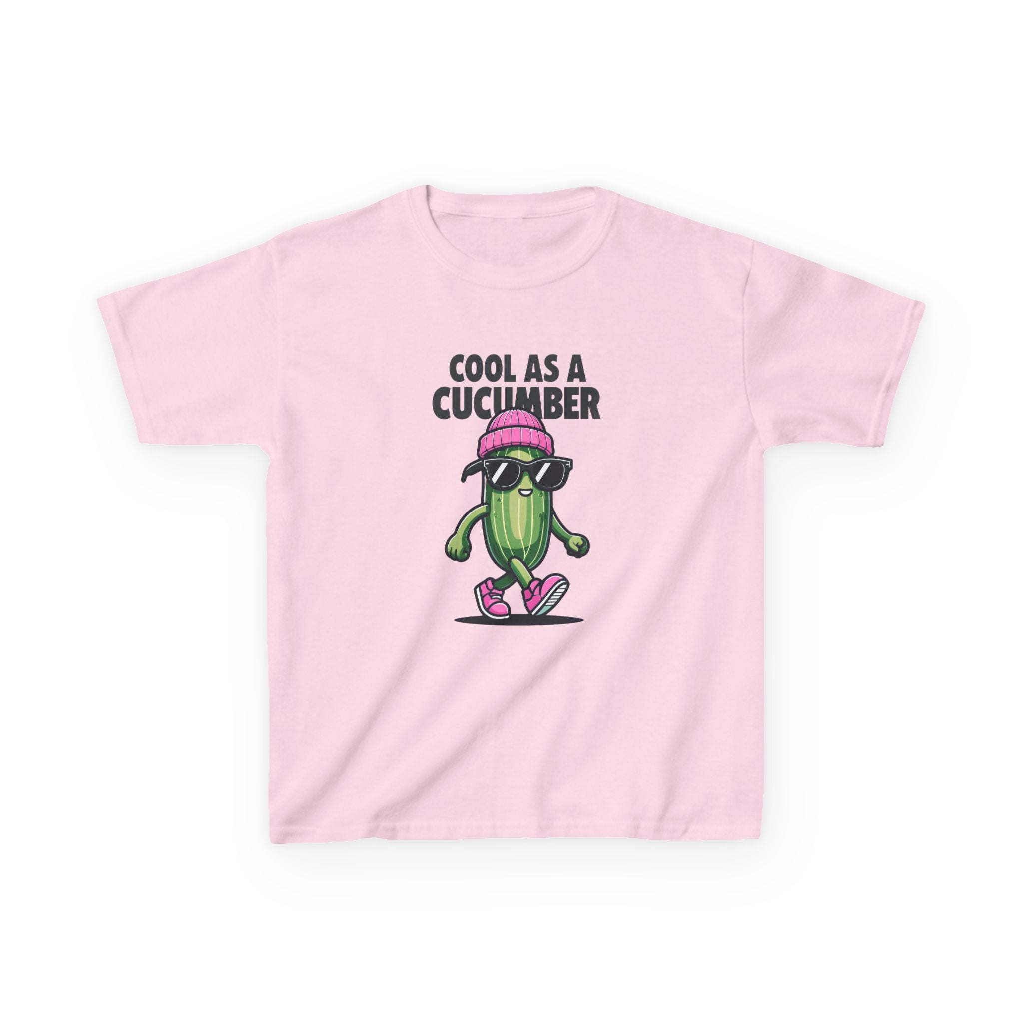 Cool as a Cucumber Kids Tee, Funny Kids Shirt, Cute Graphic Tee, Summer Wear,