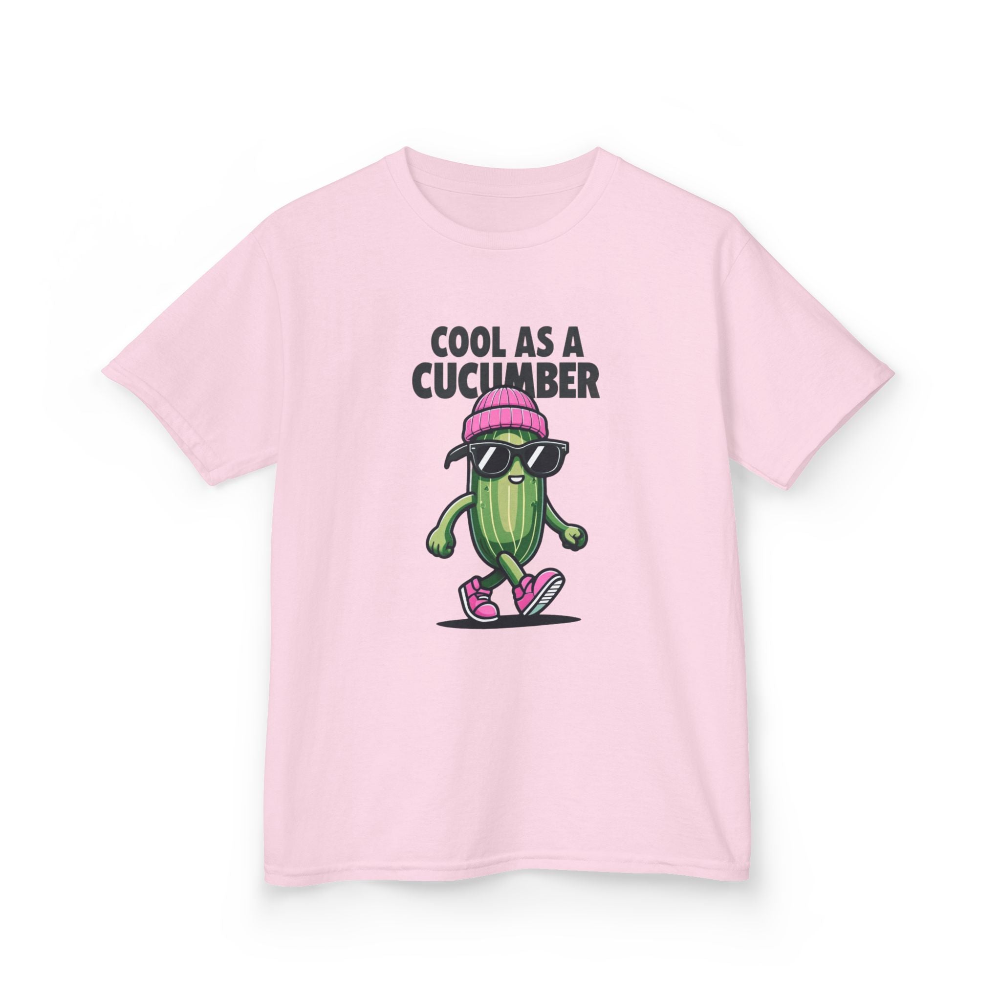 Cool as a Cucumber Kids Tee, Funny Kids Shirt, Cute Graphic Tee, Summer Wear,