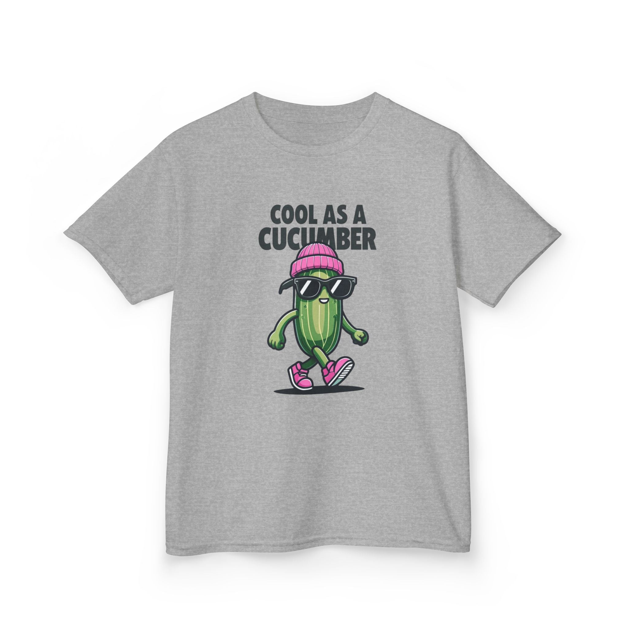 Cool as a Cucumber Kids Tee, Funny Kids Shirt, Cute Graphic Tee, Summer Wear,