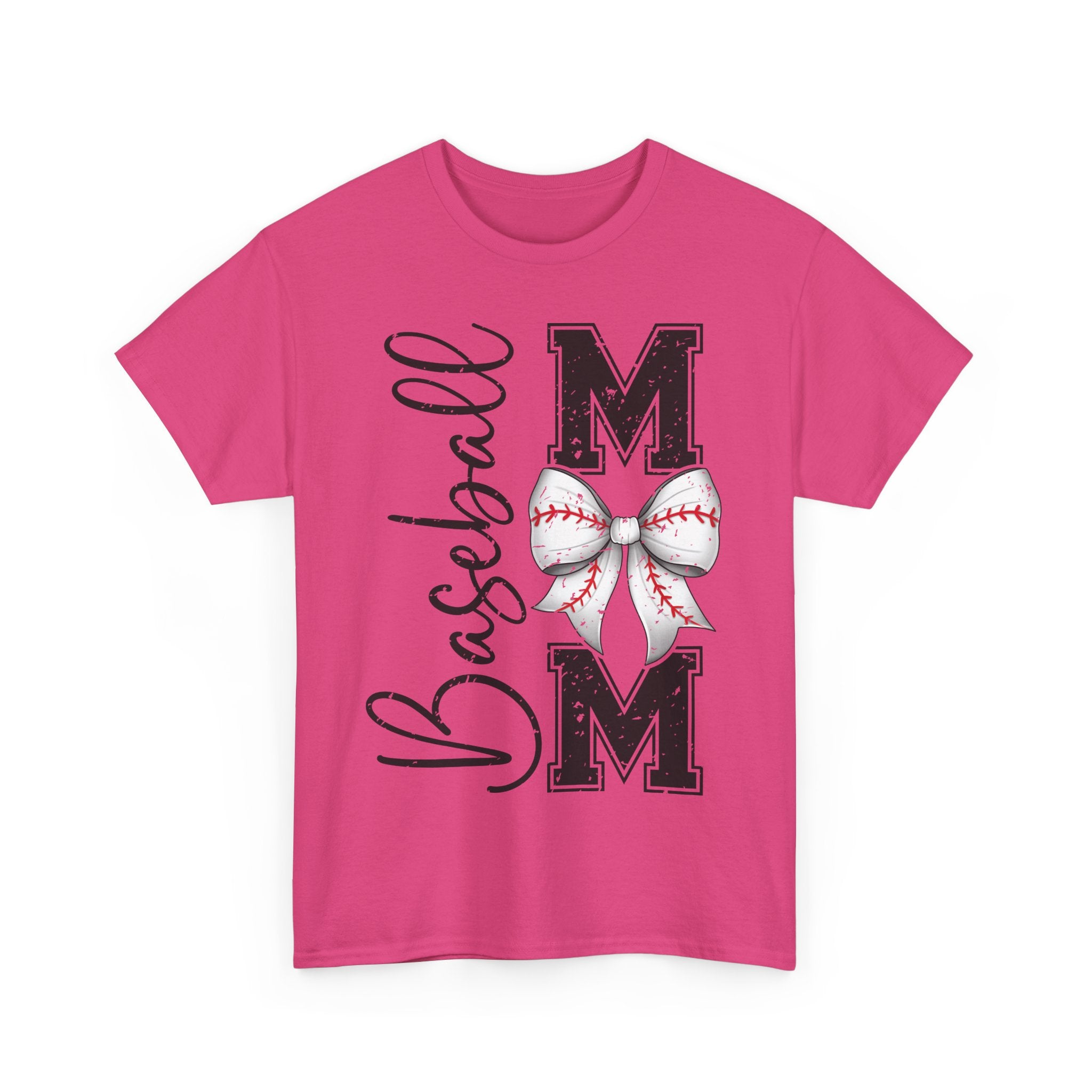 Baseball Mom Tee with Bow Design