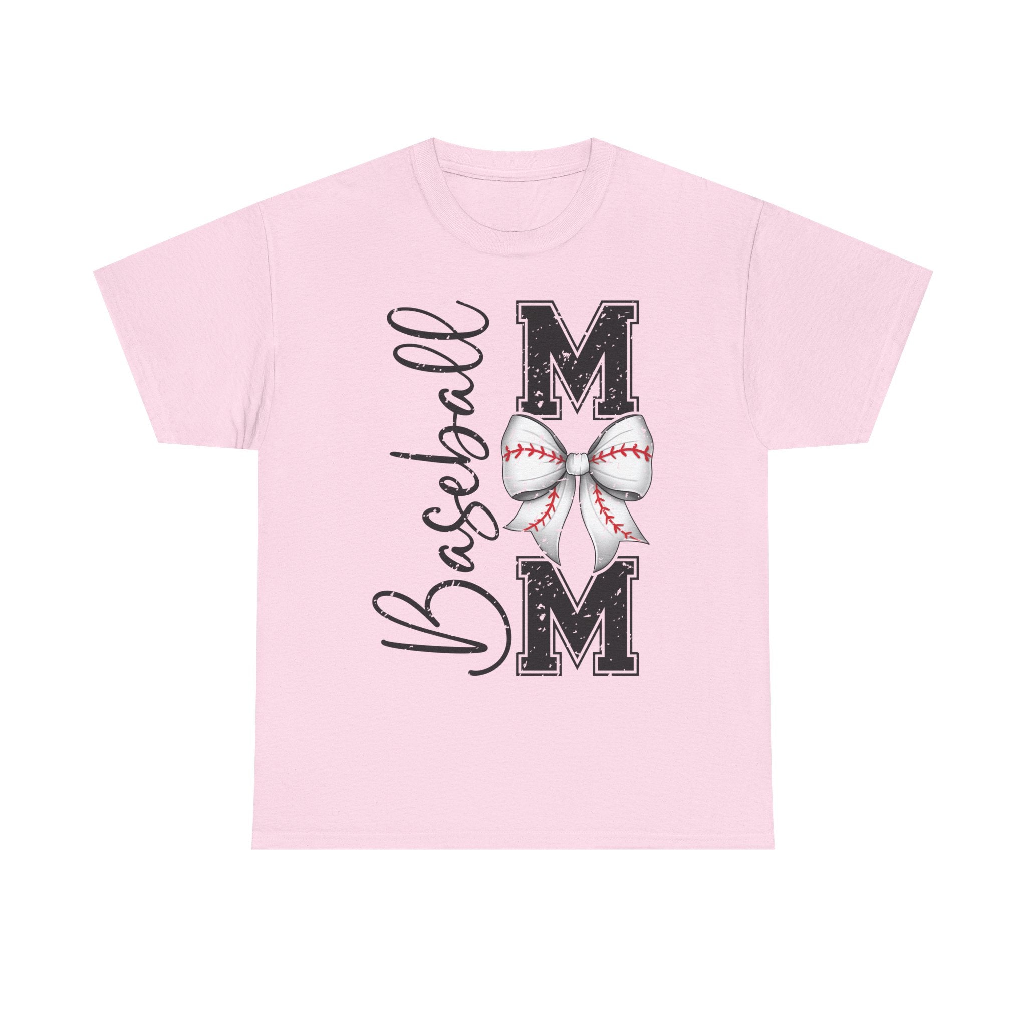 Baseball Mom Tee with Bow Design