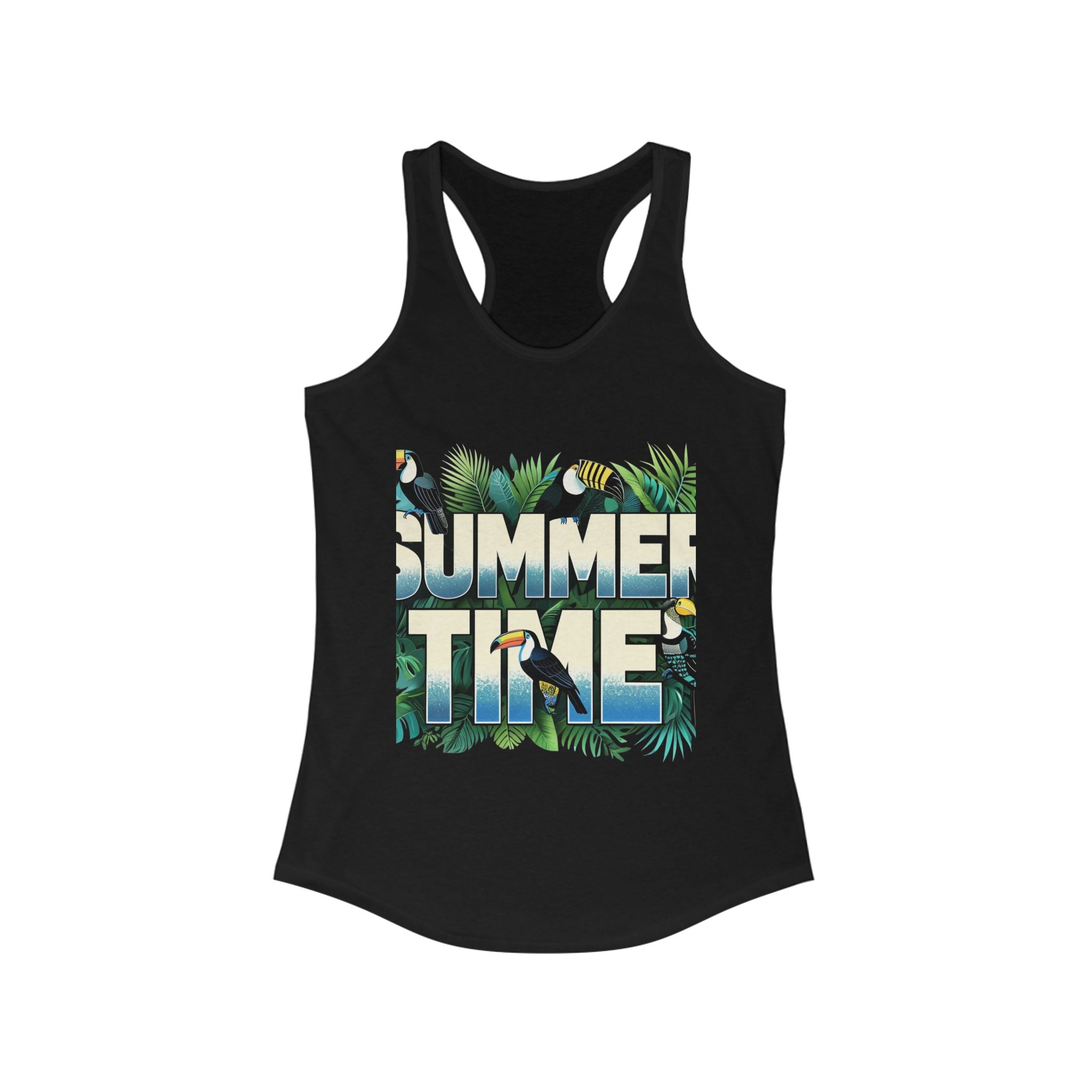 Tropical Summer Time Tank Top, Women's Beachwear Shirt, Gift for Her, Ideal