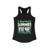 Tropical Summer Time Tank Top, Women's Beachwear Shirt, Gift for Her, Ideal