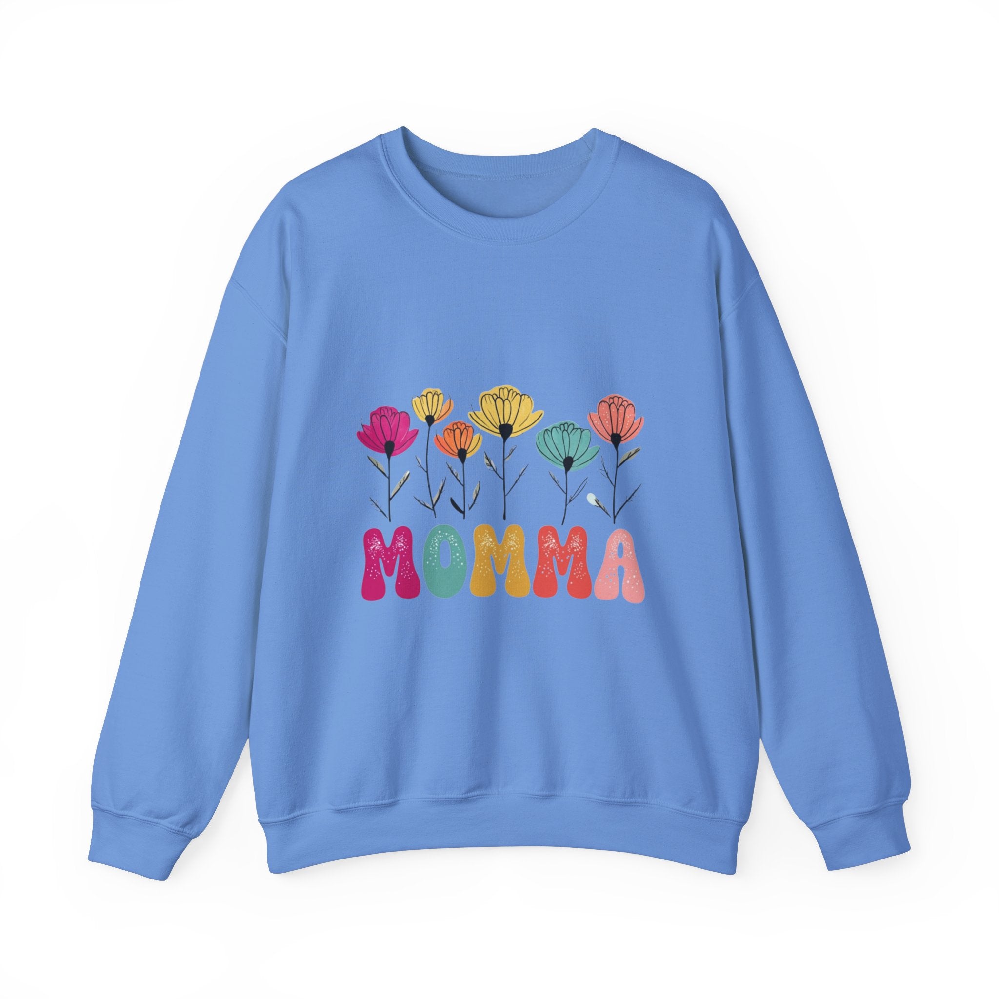 Floral Momma Crewneck Sweatshirt - Cozy Unisex Heavy Blend for Moms