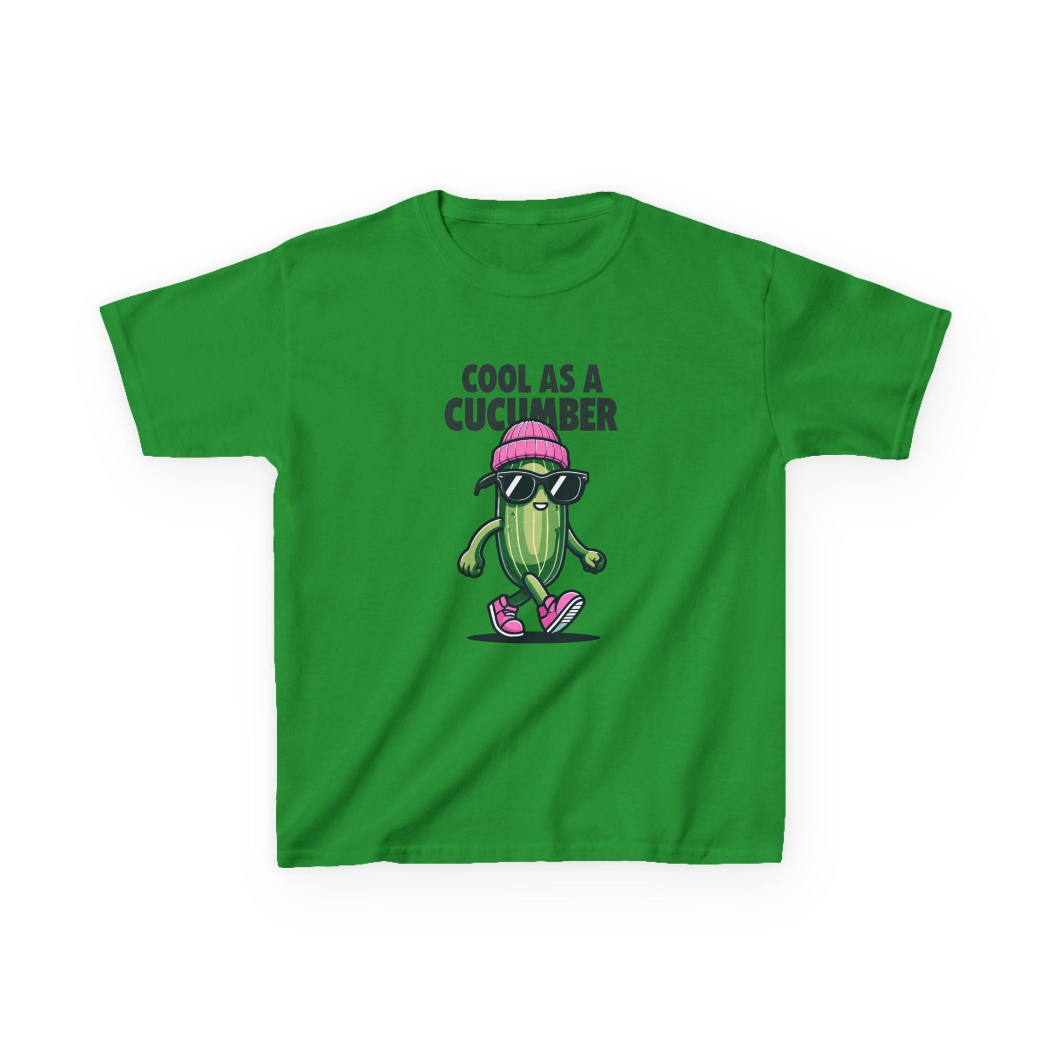 Cool as a Cucumber Kids Tee, Funny Kids Shirt, Cute Graphic Tee, Summer Wear,