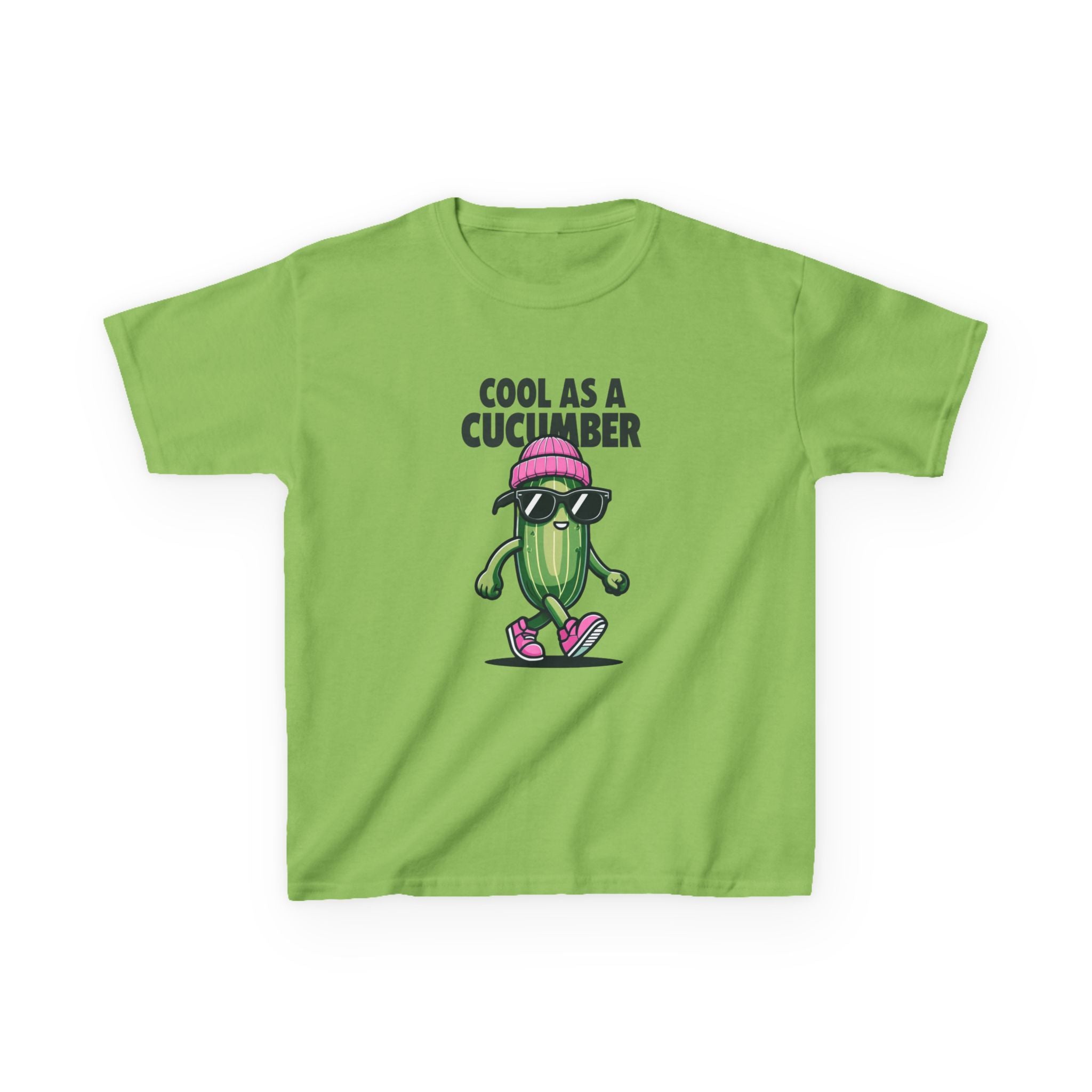 Cool as a Cucumber Kids Tee, Funny Kids Shirt, Cute Graphic Tee, Summer Wear,