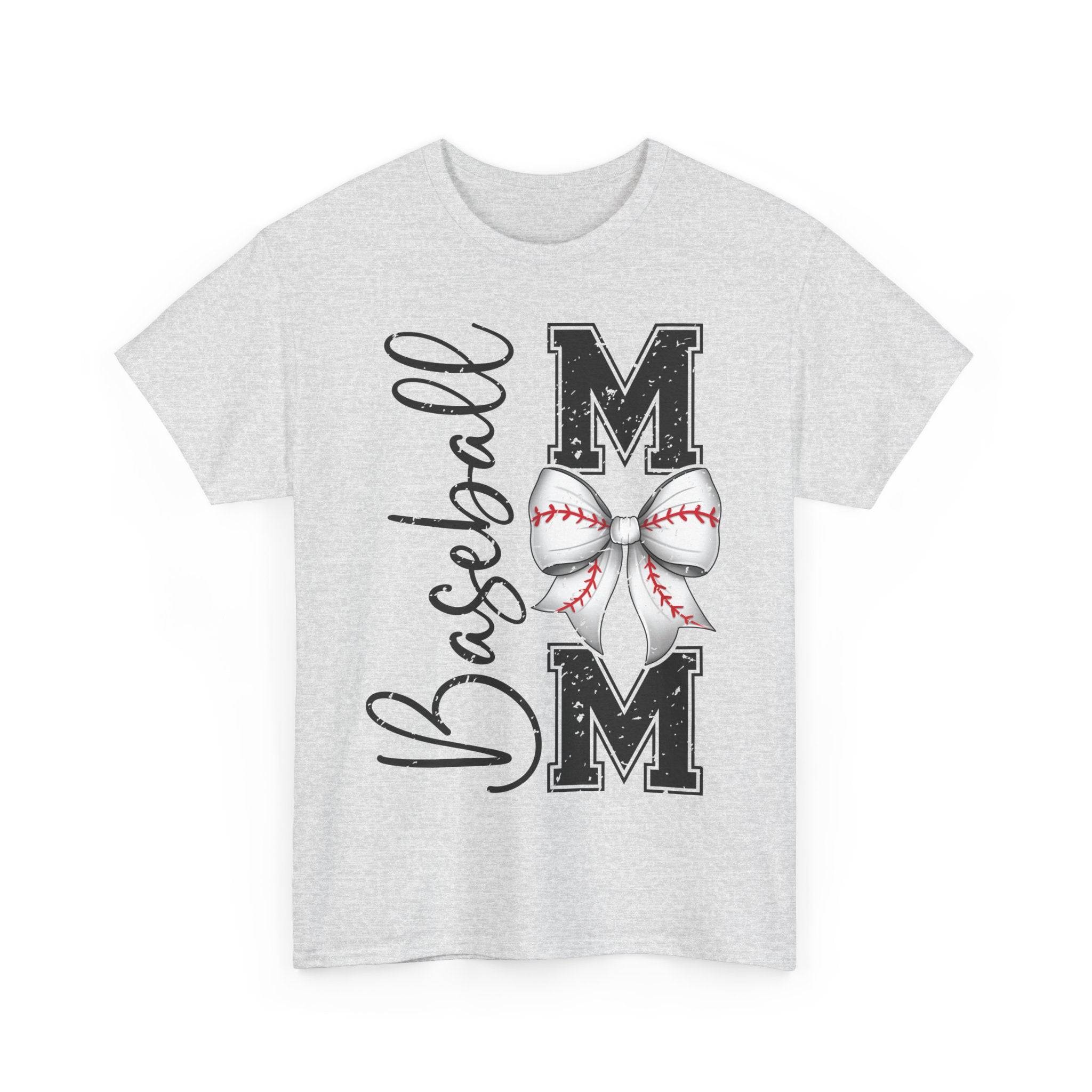 Baseball Mom Tee with Bow Design