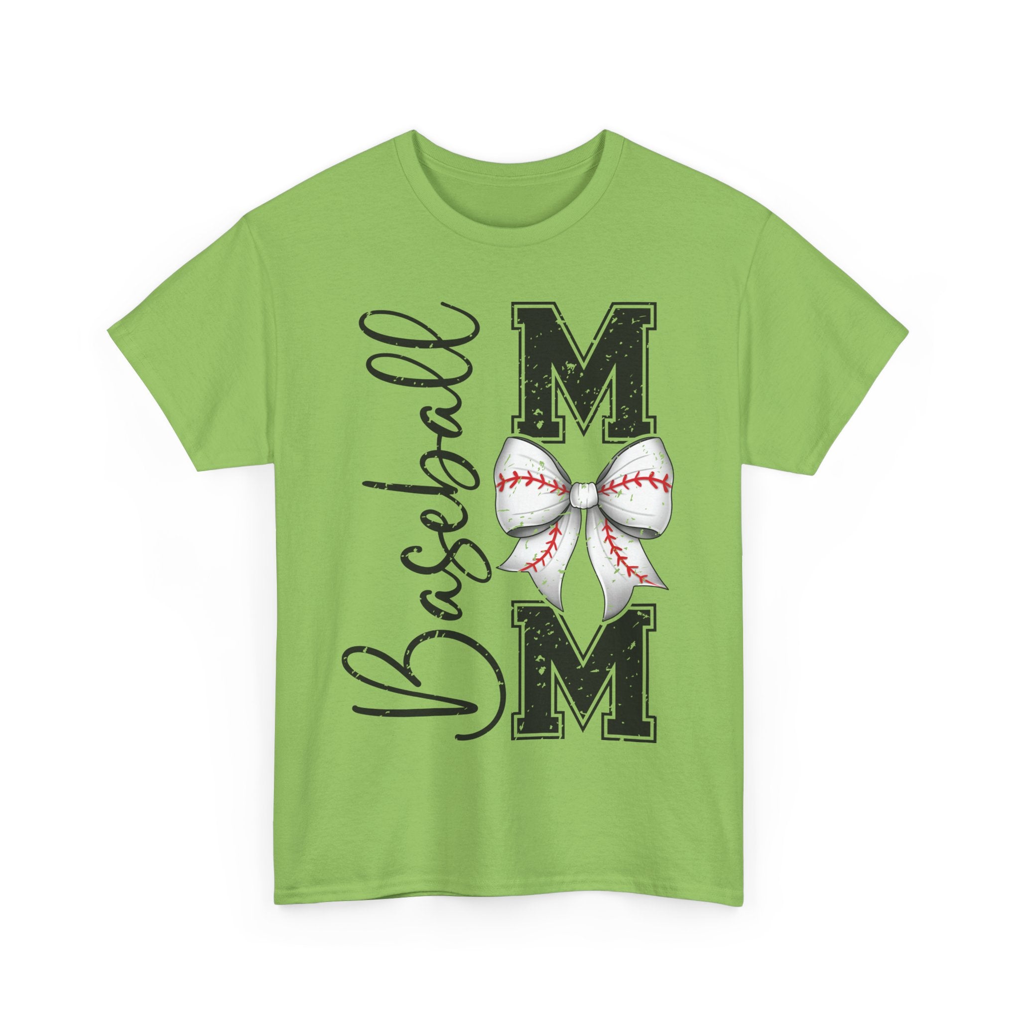 Baseball Mom Tee with Bow Design