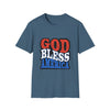 Patriotic Unisex T-Shirt - God Bless America, 4th of July Shirt