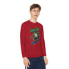 Youth Long Sleeve Skateboarding Tee - Cool Hop Off Frog Design