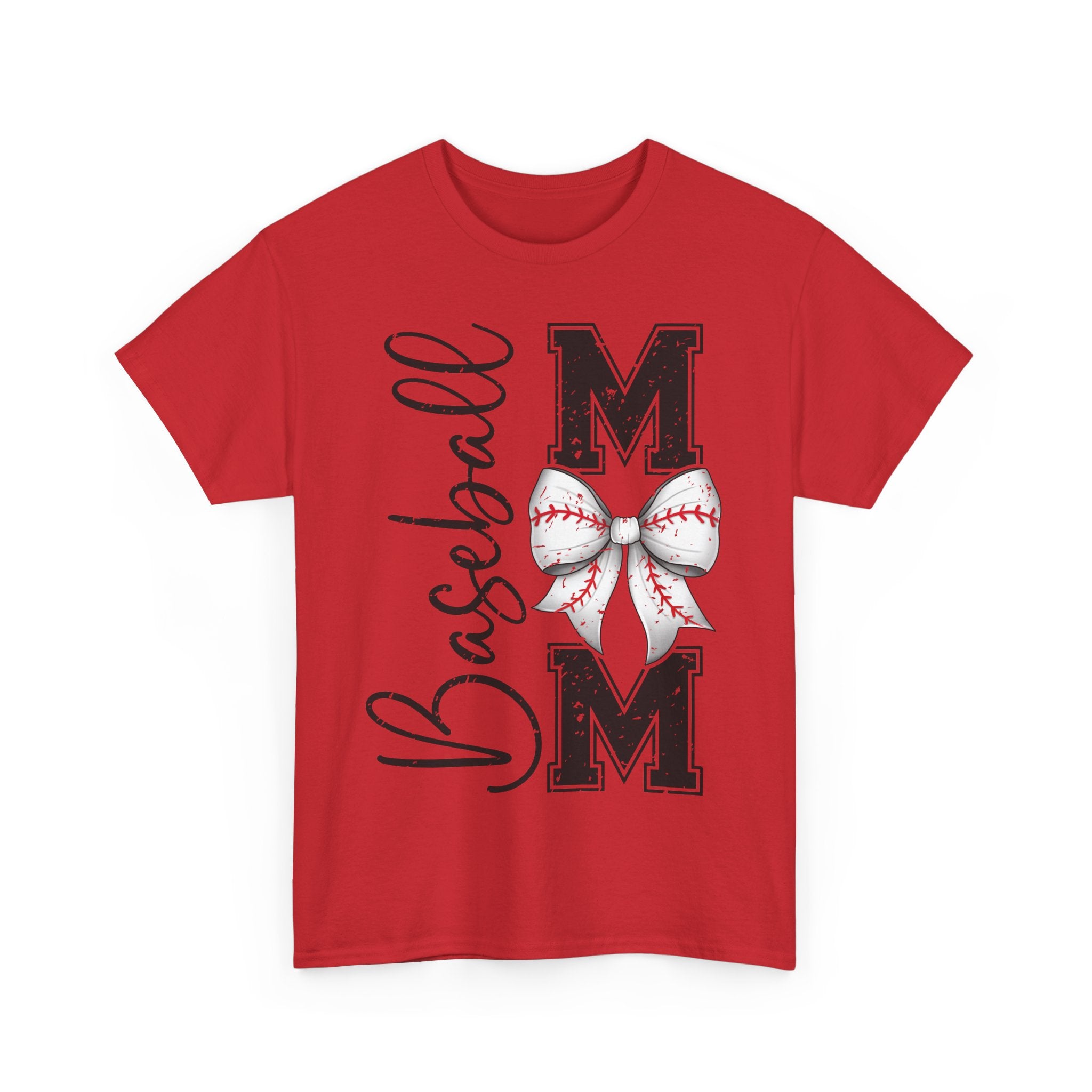 Baseball Mom Tee with Bow Design