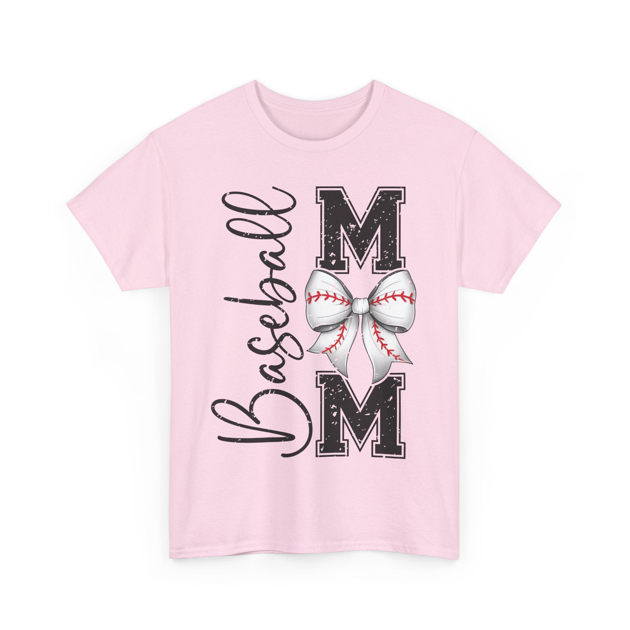 Baseball Mom Tee with Bow Design