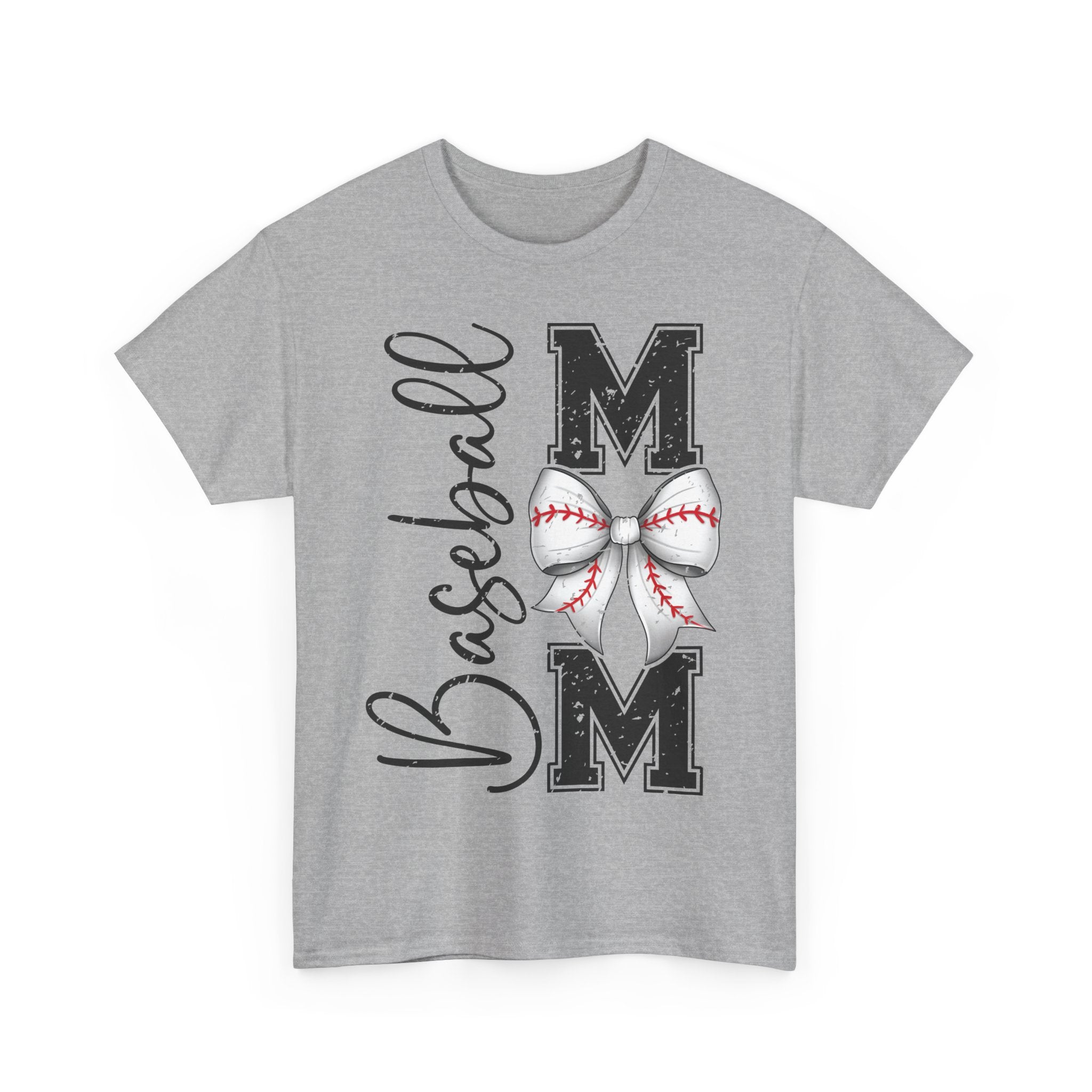 Baseball Mom Tee with Bow Design