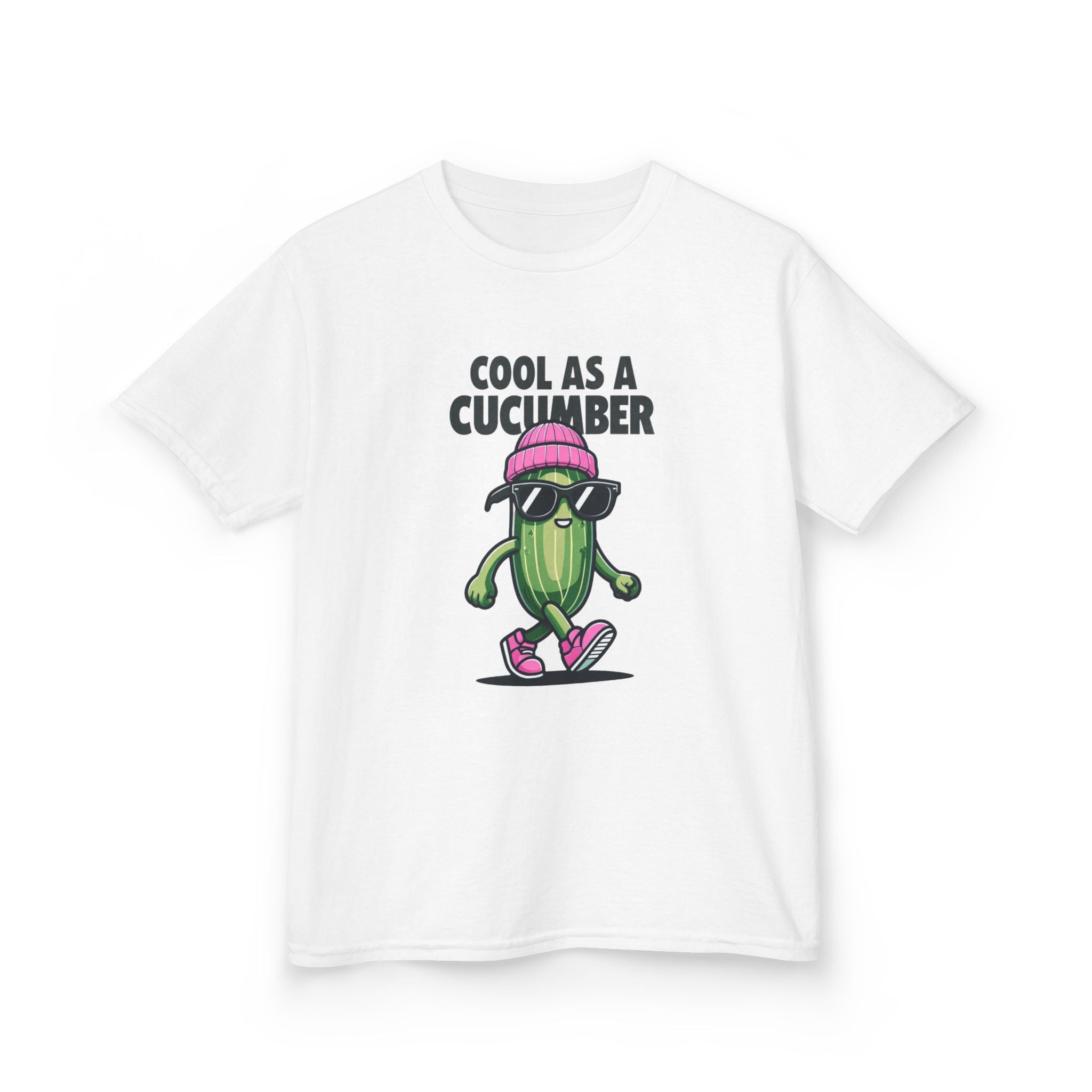 Cool as a Cucumber Kids Tee, Funny Kids Shirt, Cute Graphic Tee, Summer Wear,