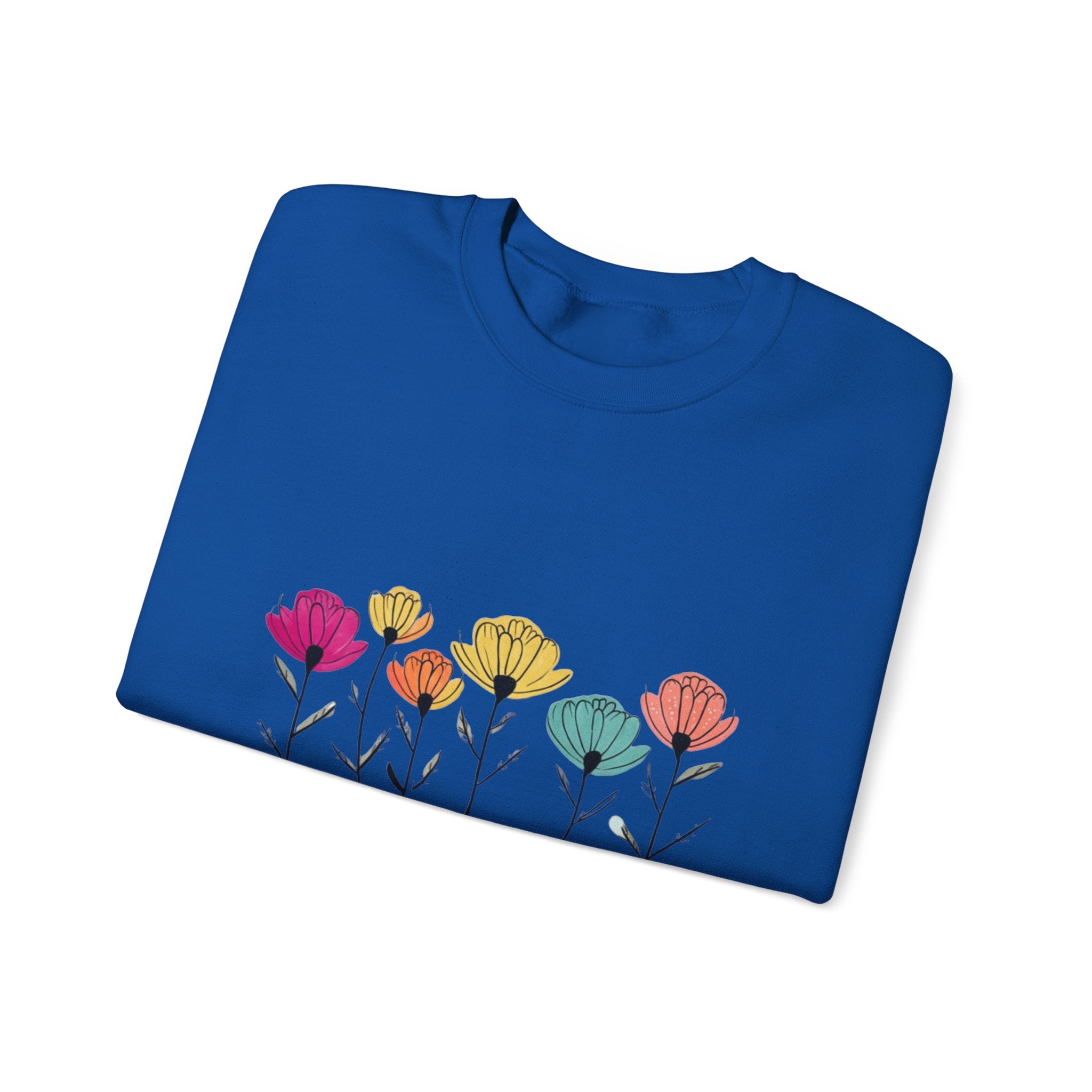 Floral Momma Crewneck Sweatshirt - Cozy Unisex Heavy Blend for Moms