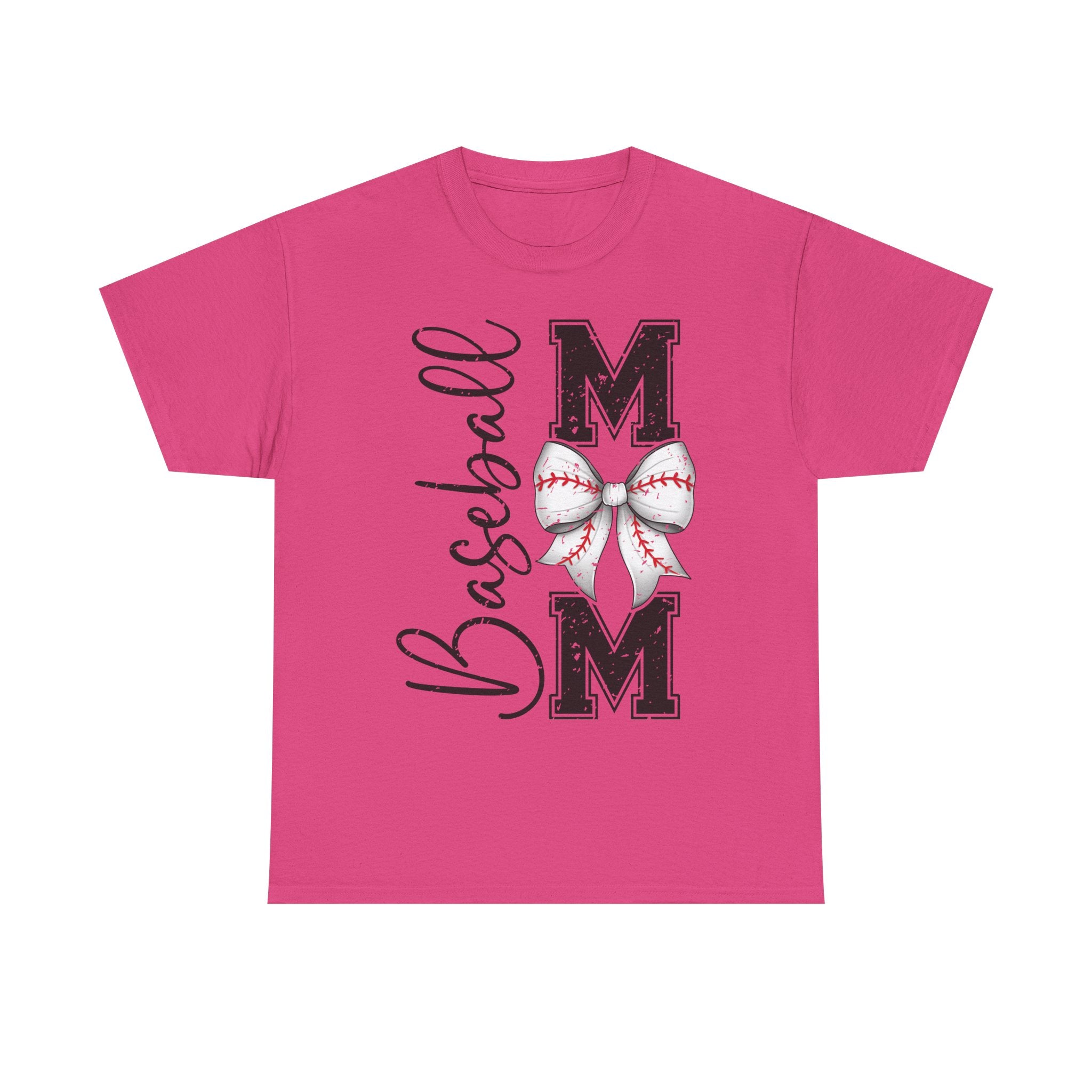 Baseball Mom Tee with Bow Design