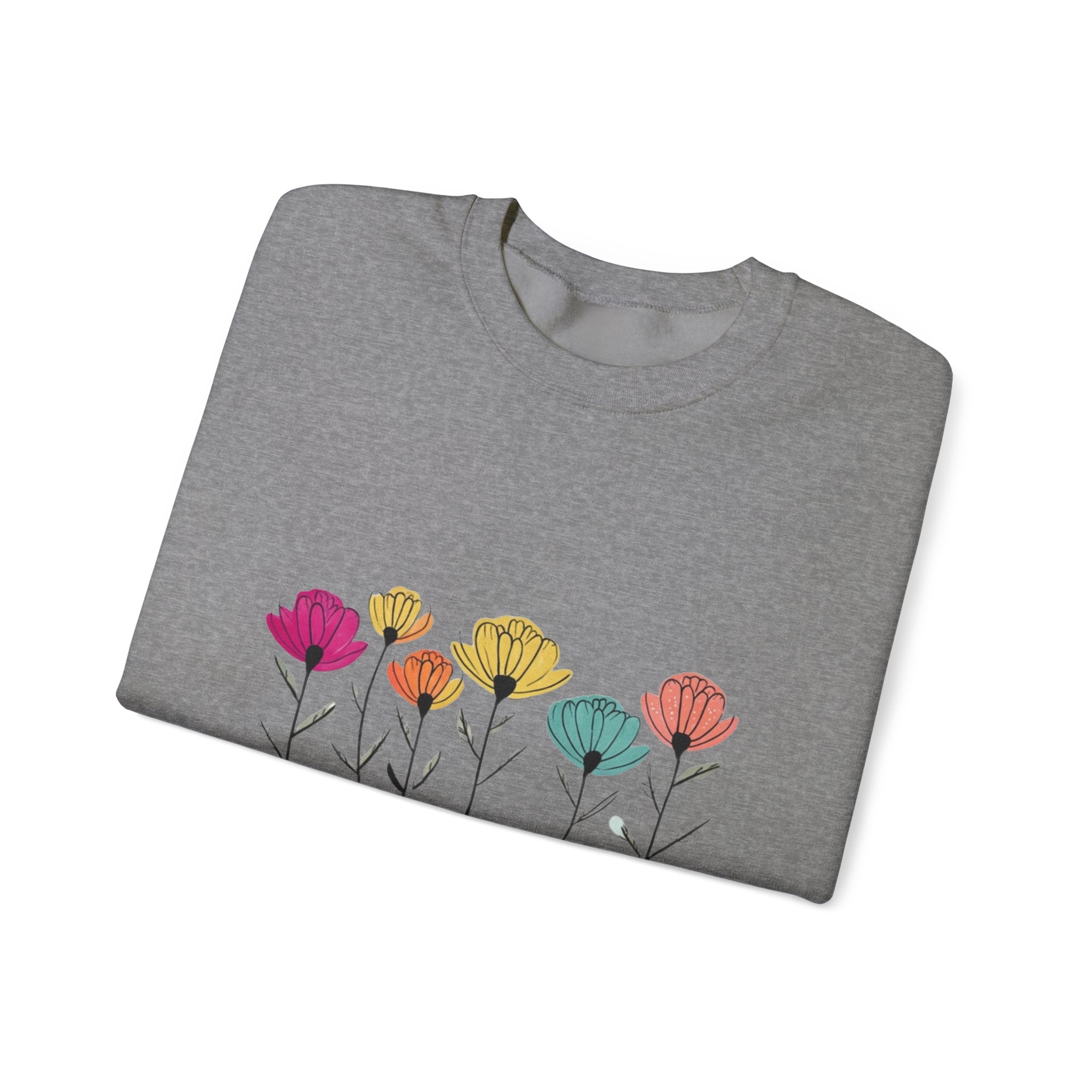 Floral Momma Crewneck Sweatshirt - Cozy Unisex Heavy Blend for Moms