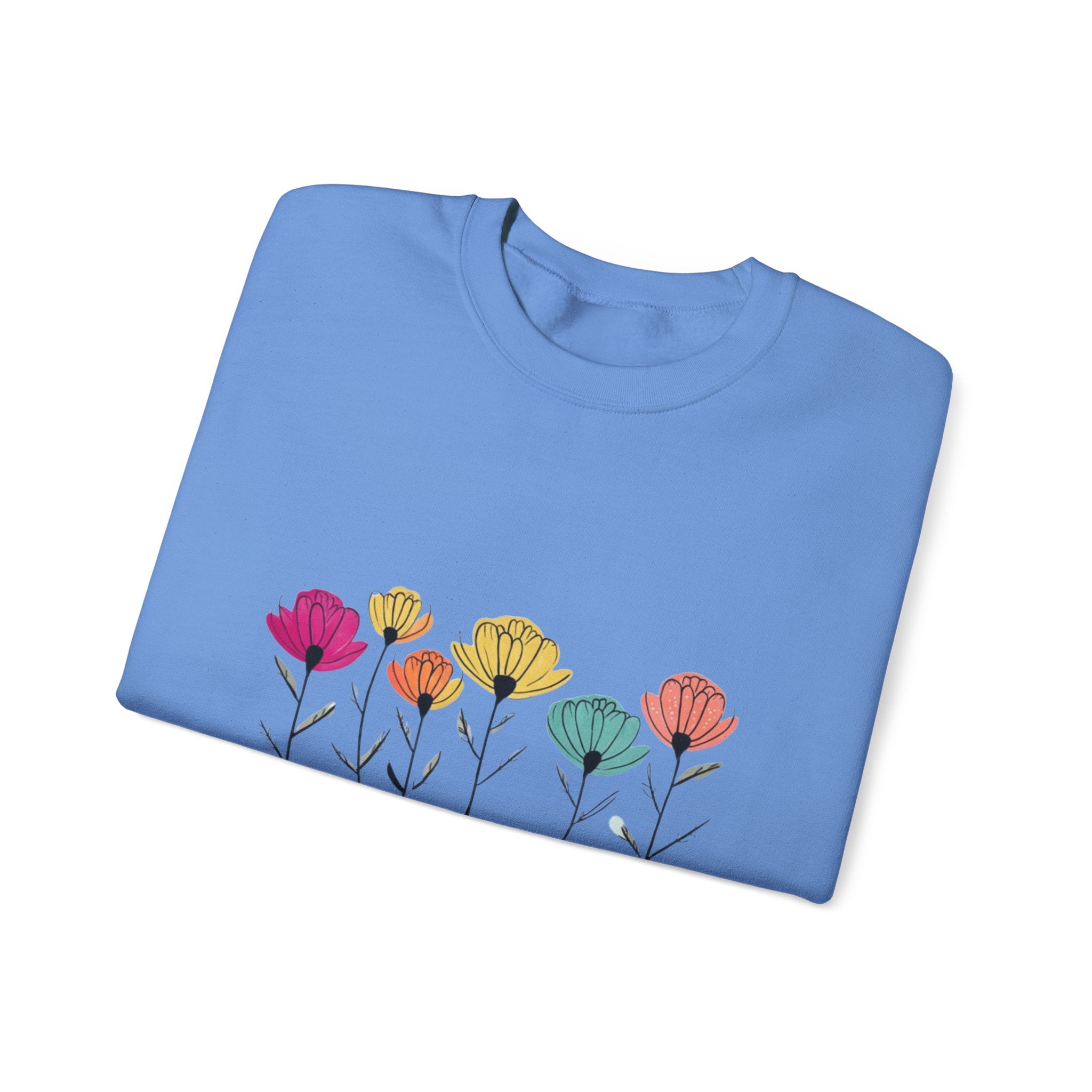 Floral Momma Crewneck Sweatshirt - Cozy Unisex Heavy Blend for Moms