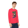 Youth Long Sleeve Skateboarding Tee - Cool Hop Off Frog Design