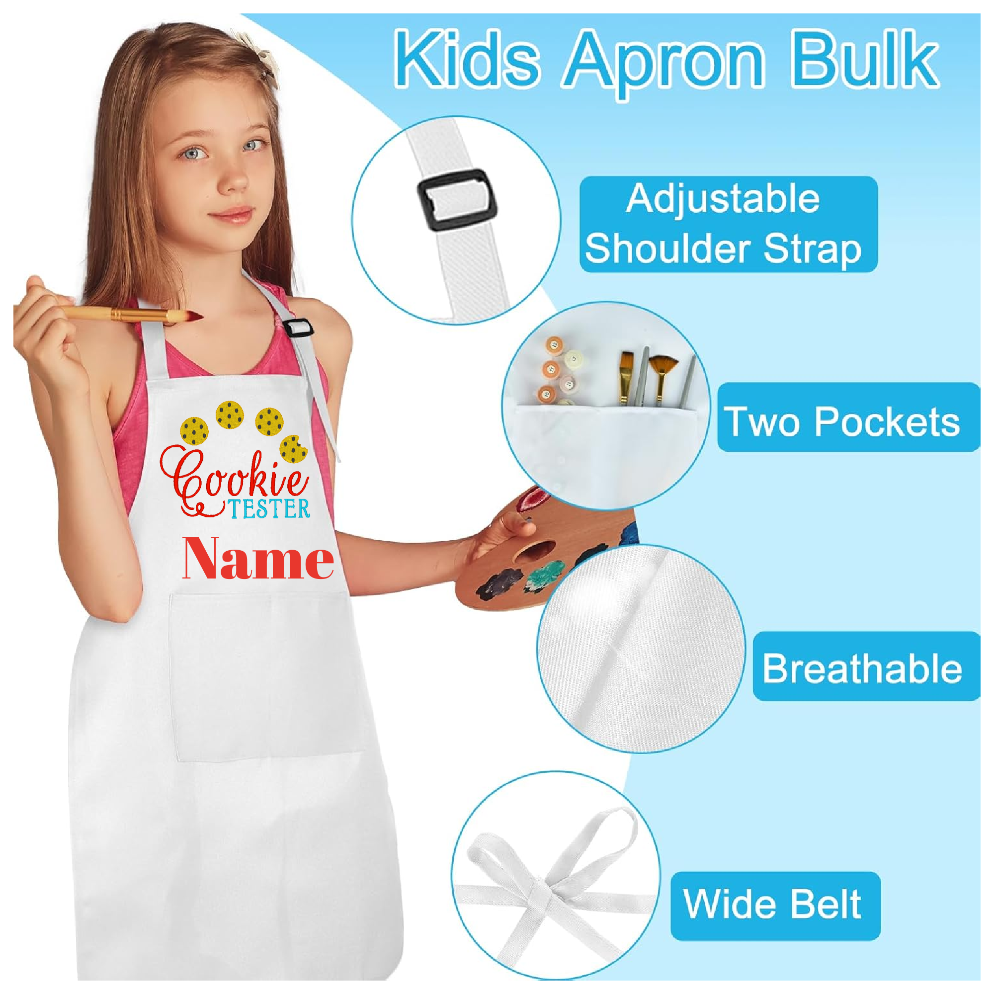 Personalized Kids Apron, Toddler Apron, Customized Apron, Little Chef, Cooking Apron, Kids Apron, Kitchen Apron, Custom Apron, Child Aprons (Copy)